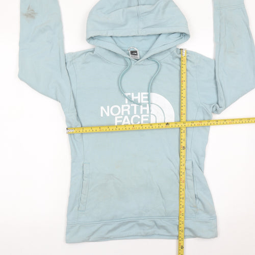 The North Face Womens Blue Small Pullover Hoodie Cotton Logo
