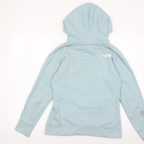 The North Face Womens Blue Small Pullover Hoodie Cotton Logo