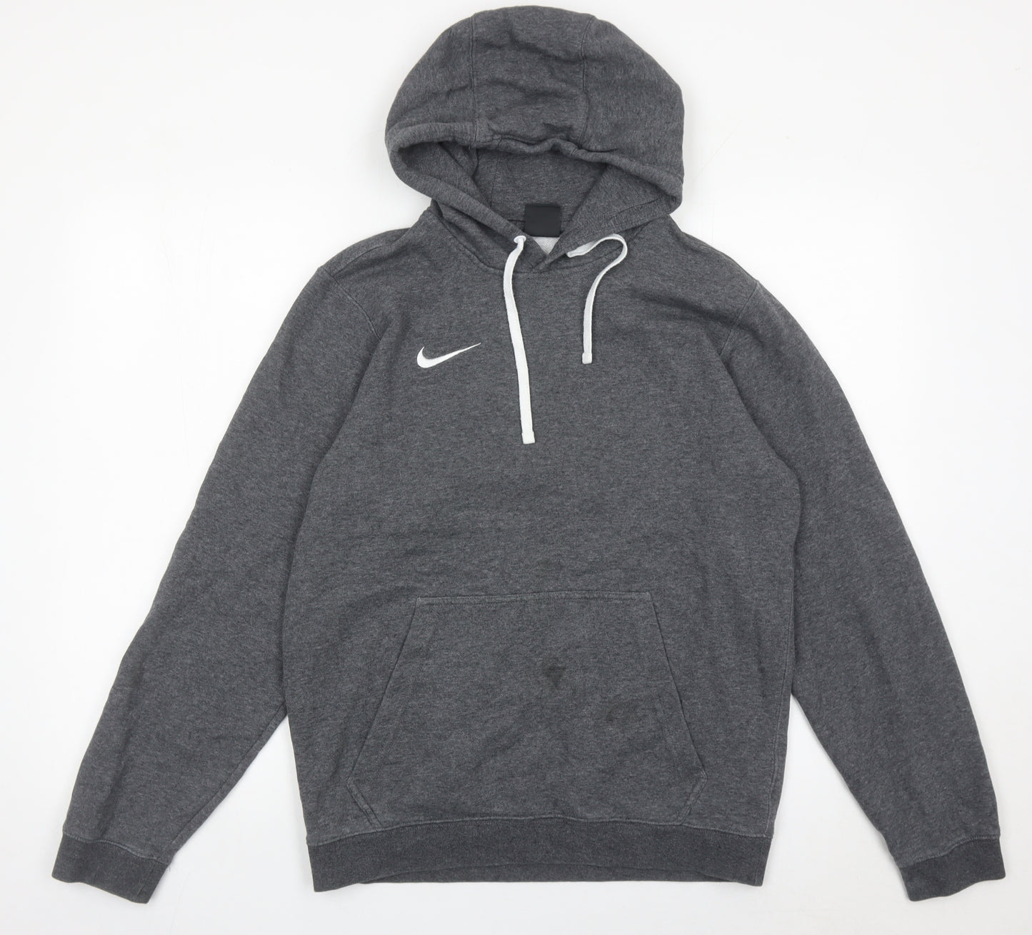 Nike Men’s Grey Pullover Hoodie Small Regular Fit Logo Sportswear
