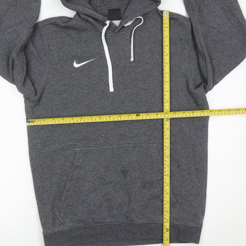 Nike Men’s Grey Pullover Hoodie Small Regular Fit Logo Sportswear
