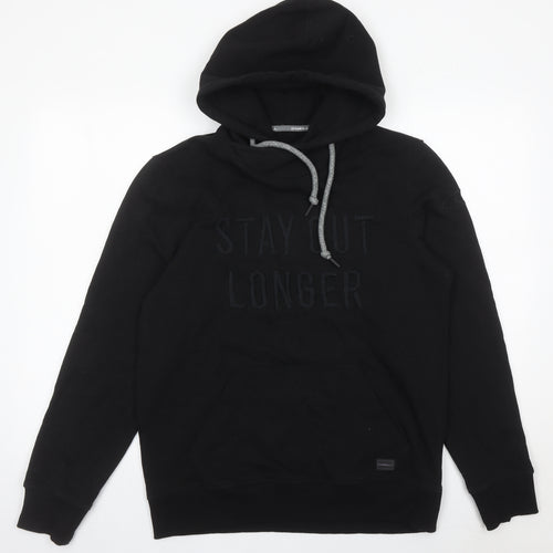 O'Neill Men's Black Pullover Hoodie Small Graphic Logo Outdoor