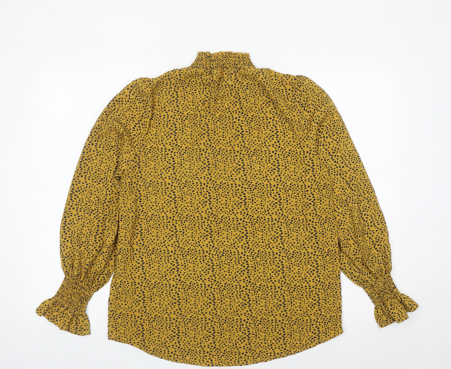 Stella Morgan Womens Yellow Animal Print Tunic Blouse Size 10