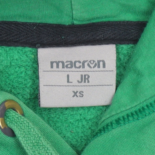 Macron Boys XS Green Pullover Hoodie Stoke City Football Logo