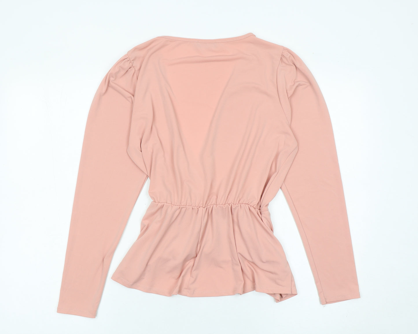 Pink Clove Women’s Pink Wrap Blouse UK 16 Long Sleeve V-Neck