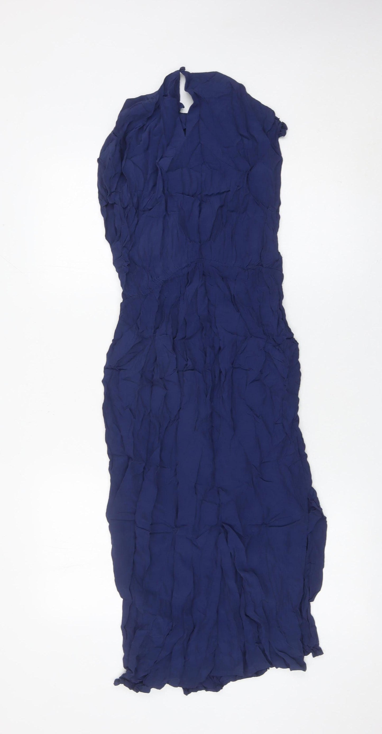 Warehouse Women’s Blue Sheath Sleeveless Knee Length Dress Size 12
