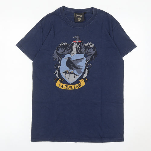 Harry Potter Ravenclaw T-Shirt Men Blue S Graphic Crest Cotton