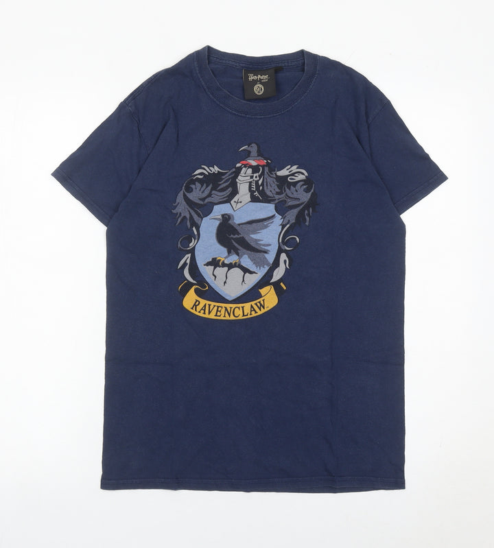 Harry Potter Ravenclaw T-Shirt Men Blue S Graphic Crest Cotton
