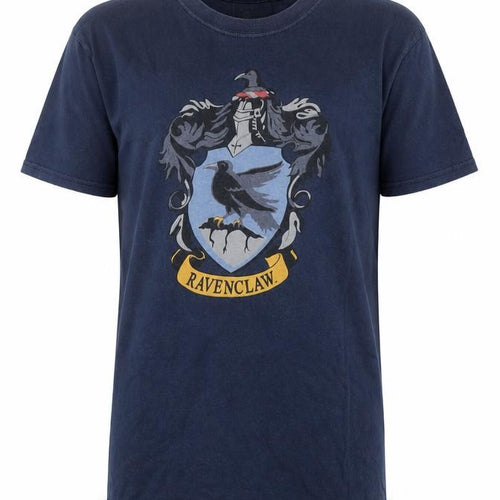 Harry Potter Ravenclaw T-Shirt Men Blue S Graphic Crest Cotton