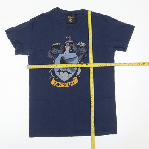Harry Potter Ravenclaw T-Shirt Men Blue S Graphic Crest Cotton
