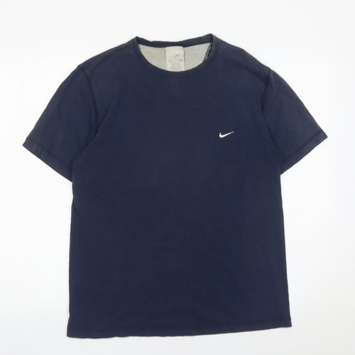 Nike Men’s Blue Medium Crew Neck Cotton T-Shirt