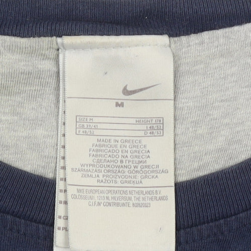 Nike Men’s Blue Medium Crew Neck Cotton T-Shirt