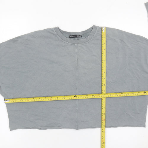 Oysho Sport Women’s Grey Pullover Sweatshirt Size S Crew Neck