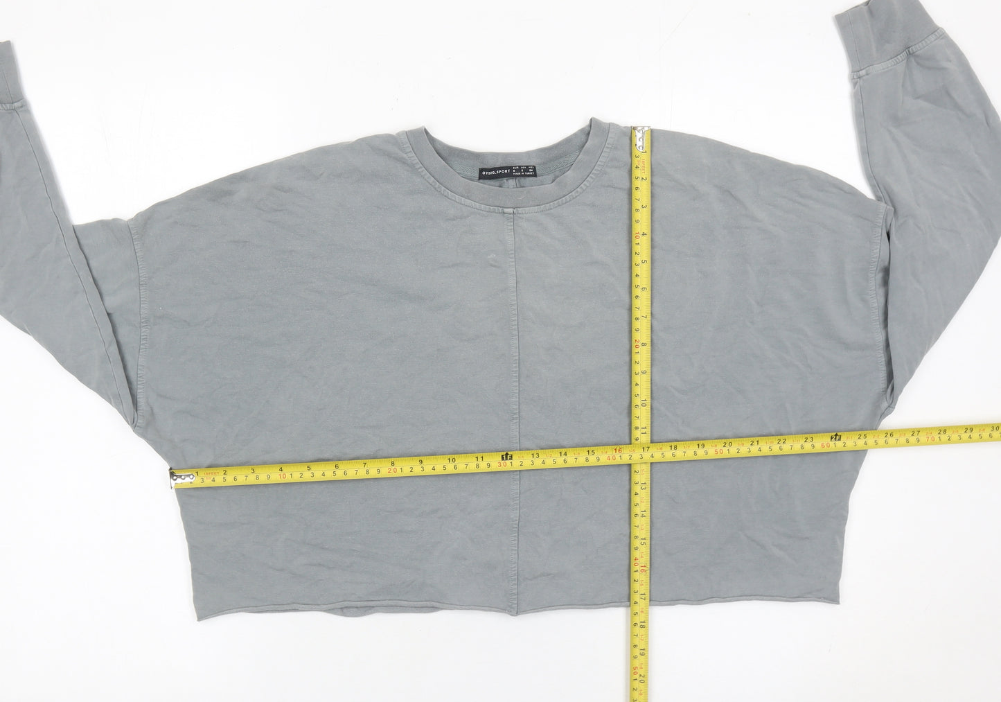 Oysho Sport Women’s Grey Pullover Sweatshirt Size S Crew Neck