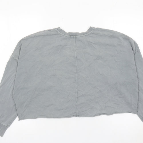 Oysho Sport Women’s Grey Pullover Sweatshirt Size S Crew Neck