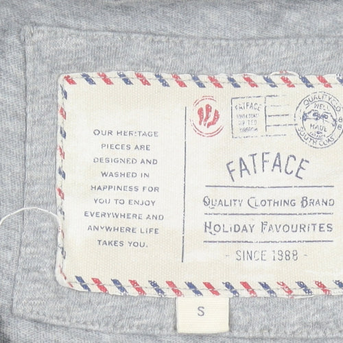 FatFace Men’s Grey Car Print Crew Neck Cotton T-Shirt Size S