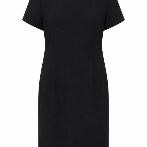 Canda Womens Black Wool Sheath Dress UK 14 Work Business Formal