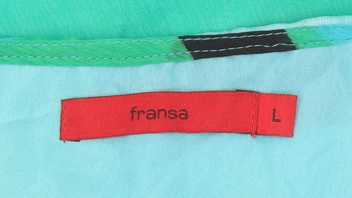Fransa Women’s Multicoloured Geometric Chiffon Tunic Blouse L