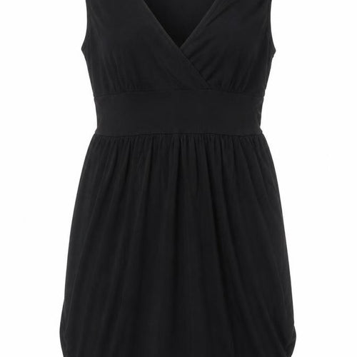 Soaked in Luxury Women’s Black Sleeveless V-Neck Wrap Dress Size S