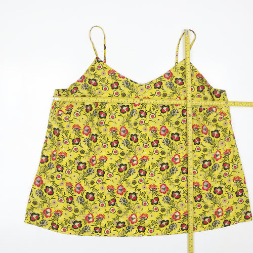 JD Williams Women’s Yellow Floral Viscose Camisole Top Size 24
