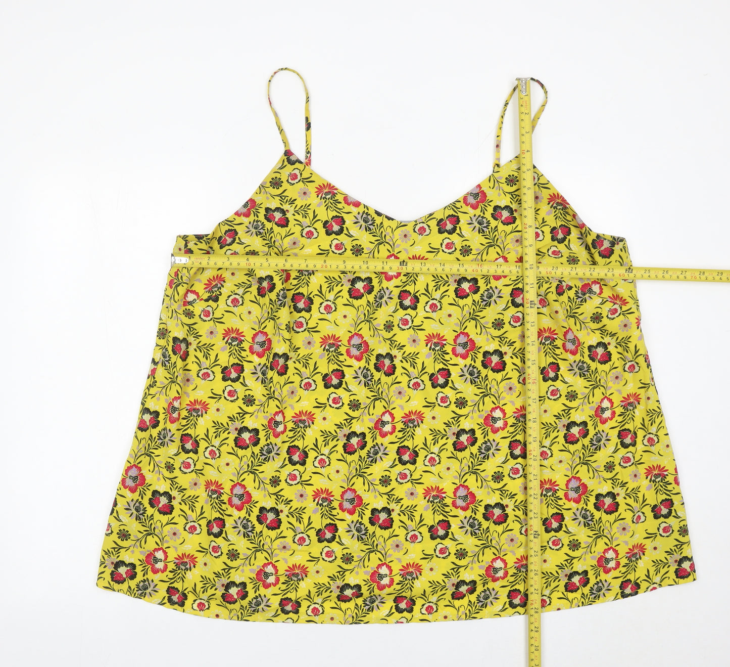 JD Williams Women’s Yellow Floral Viscose Camisole Top Size 24