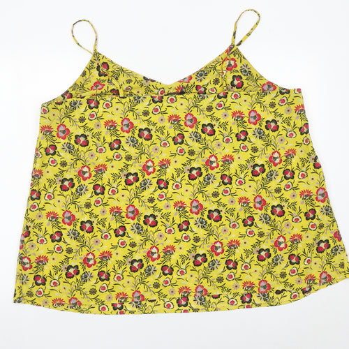JD Williams Women’s Yellow Floral Viscose Camisole Top Size 24