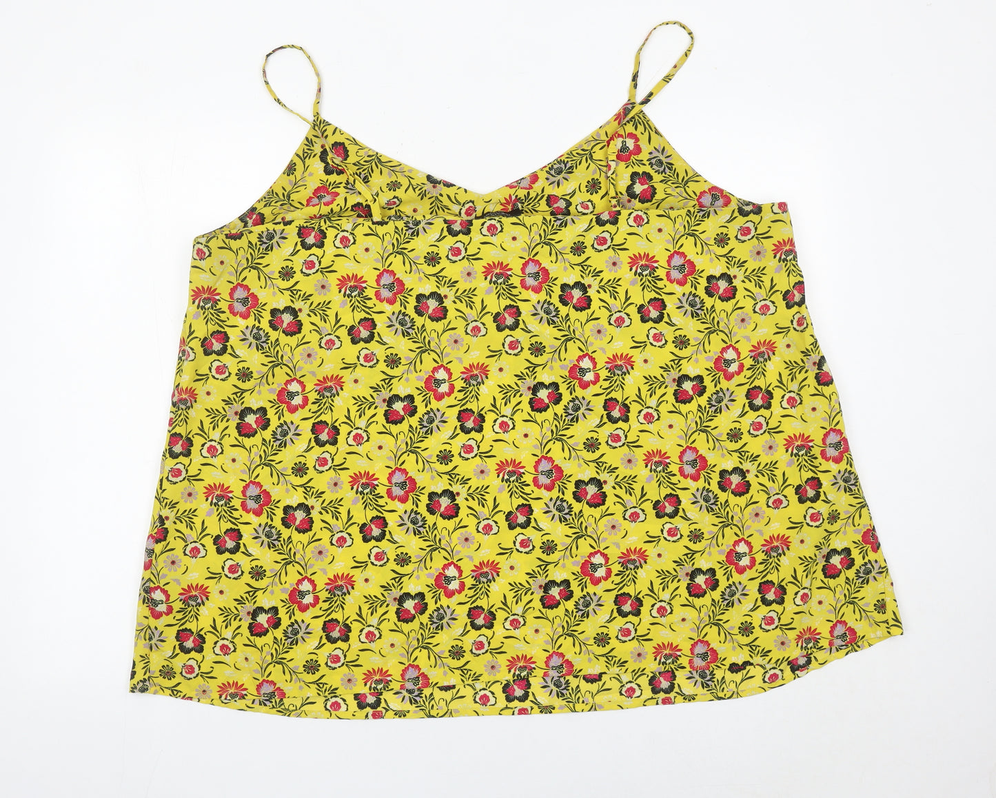 JD Williams Women’s Yellow Floral Viscose Camisole Top Size 24