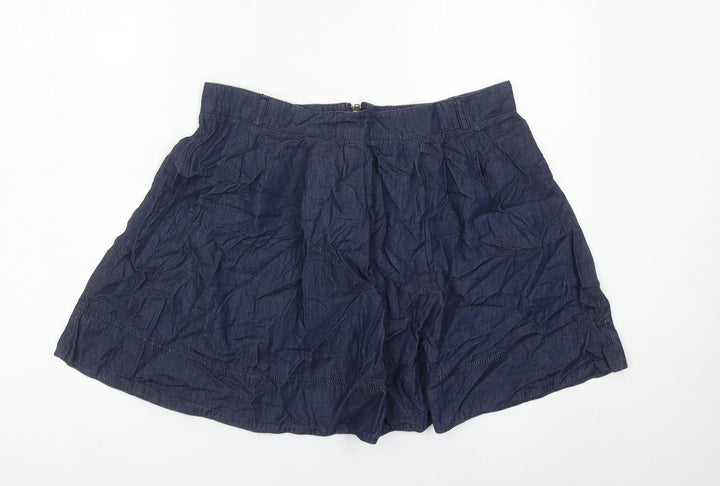 Oasis Women’s Blue Denim A-Line Skirt Size 16 Short Casual