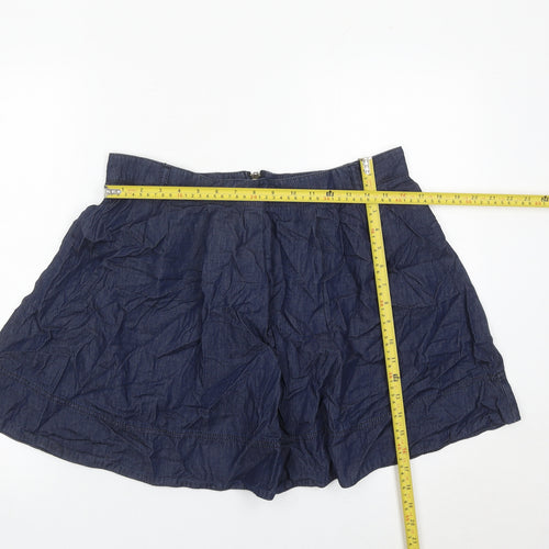 Oasis Women’s Blue Denim A-Line Skirt Size 16 Short Casual
