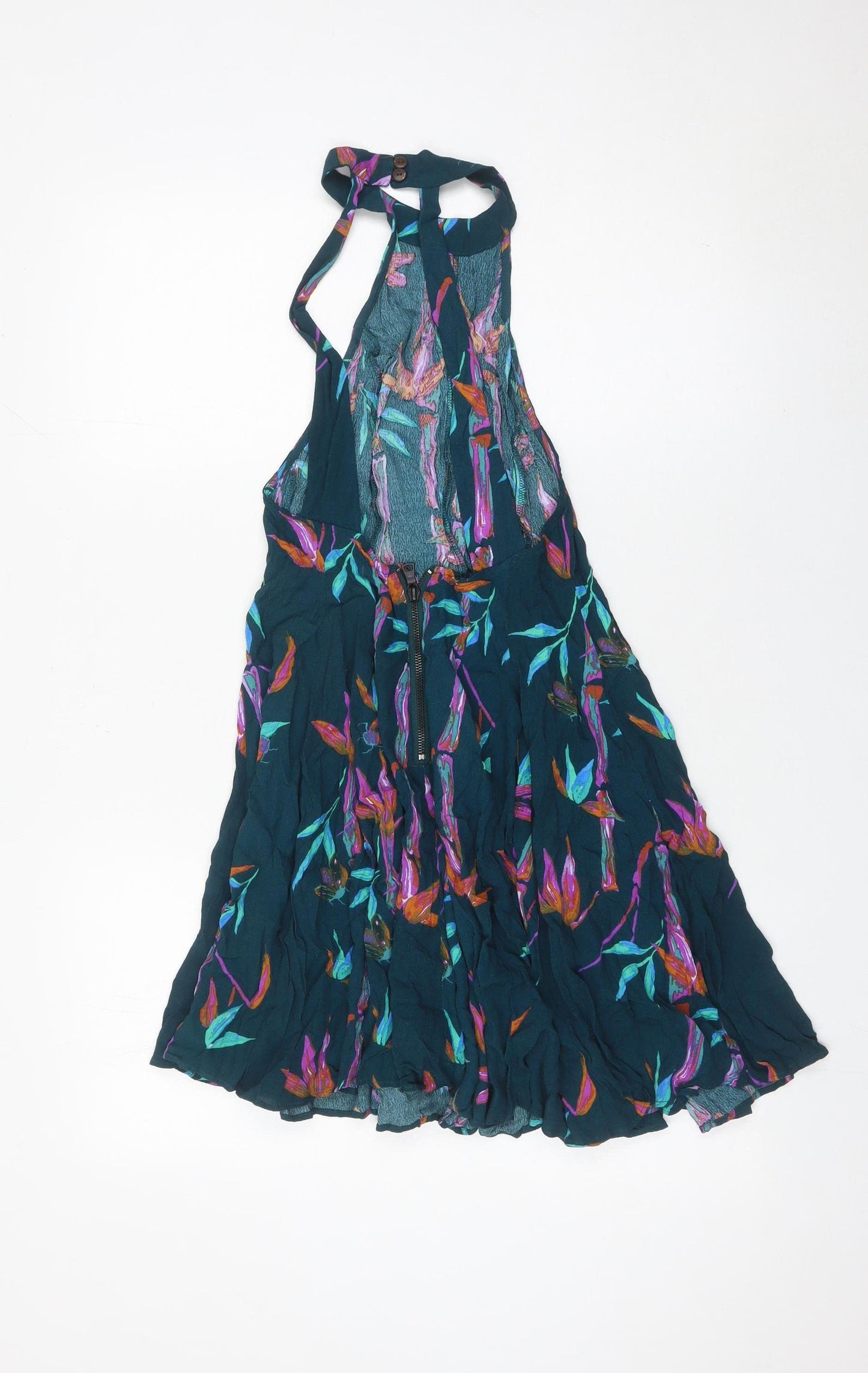Kimchi Blue Women’s Multicoloured Halter A-Line Dress Size M Floral