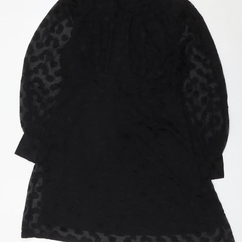 Violet Romance Women Black Size 14 A-Line Knee Length Dress