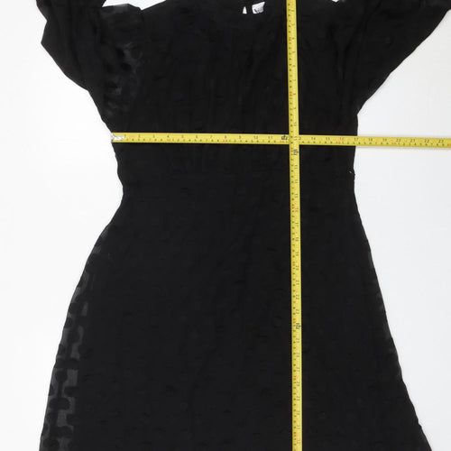 Violet Romance Women Black Size 14 A-Line Knee Length Dress
