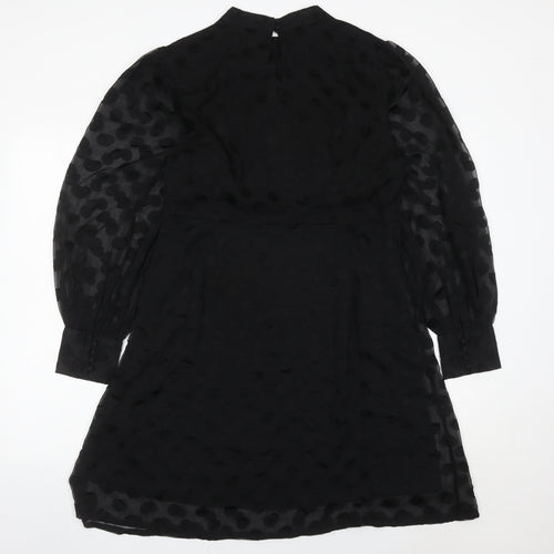 Violet Romance Women Black Size 14 A-Line Knee Length Dress