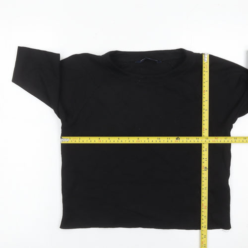 French Connection Women’s Black Medium 3/4 Sleeve Stretch Jersey Top