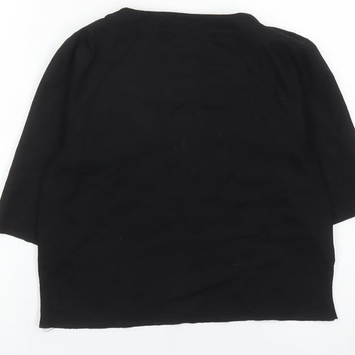 French Connection Women’s Black Medium 3/4 Sleeve Stretch Jersey Top