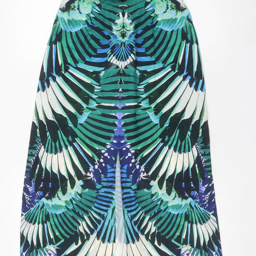 Warehouse Women’s Multicoloured Maxi Halter Dress Size 8