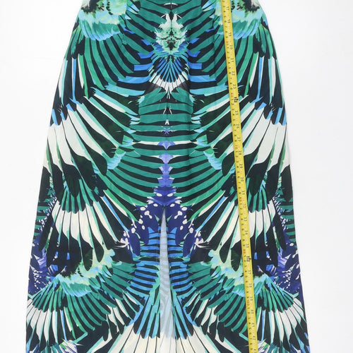 Warehouse Women’s Multicoloured Maxi Halter Dress Size 8