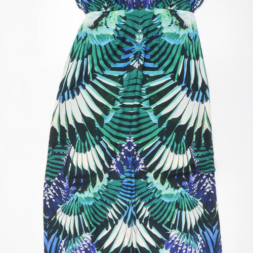 Warehouse Women’s Multicoloured Maxi Halter Dress Size 8