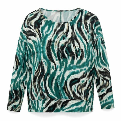 Klass Women’s Multicoloured Animal Print Long Sleeve Tunic Blouse Size M