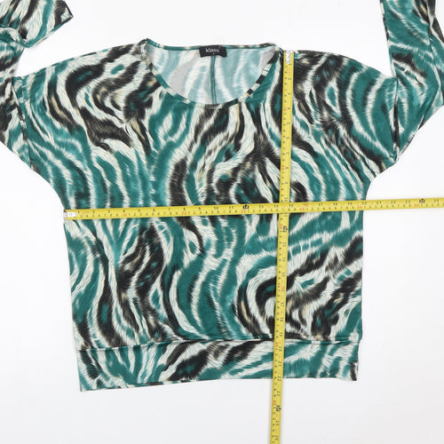 Klass Women’s Multicoloured Animal Print Long Sleeve Tunic Blouse Size M
