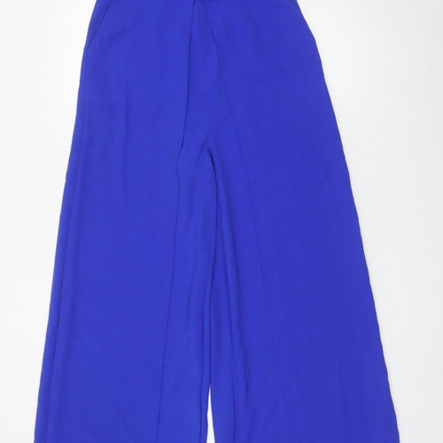 Very Women’s Blue Strapless Wide Leg Jumpsuit Size 8