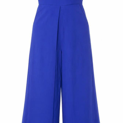 Very Women’s Blue Strapless Wide Leg Jumpsuit Size 8