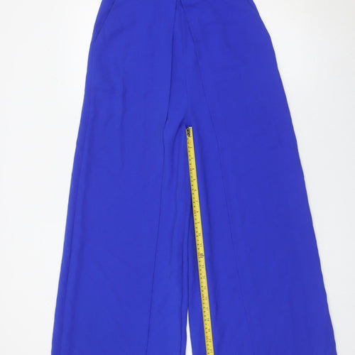 Very Women’s Blue Strapless Wide Leg Jumpsuit Size 8