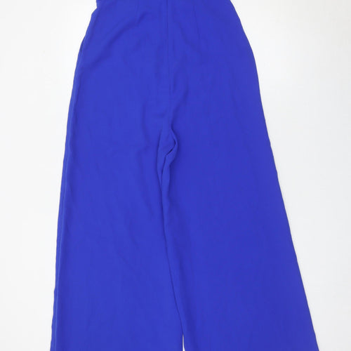Very Women’s Blue Strapless Wide Leg Jumpsuit Size 8