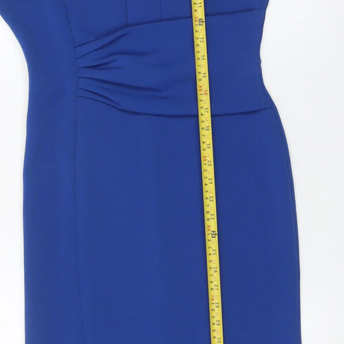 Next Women’s Blue Sheath Knee Length Dress UK 8 Sleeveless