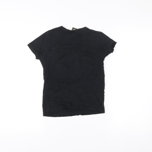 Jurassic Park Boys Black 6 Years Short Sleeve Sequin Logo T-Shirt