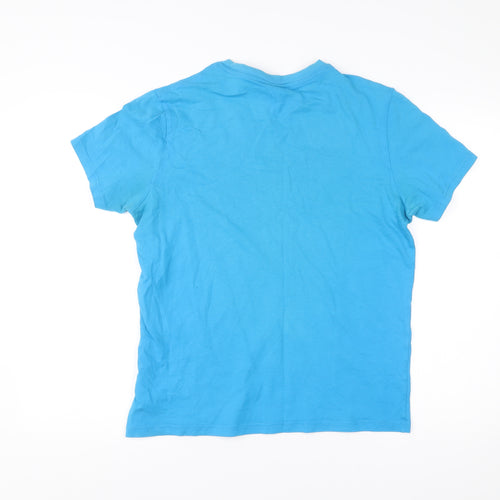 Champion Men’s Blue Medium Crew Neck Graphic Logo T-Shirt