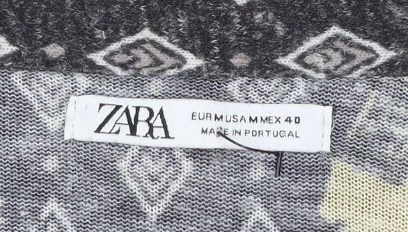 Zara Men’s Multicoloured Geometric Short Sleeve Button Up Shirt M