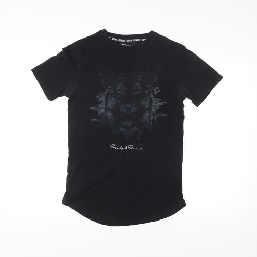 Supply & Demand Men’s Black XS Slim Fit Graphic T-Shirt