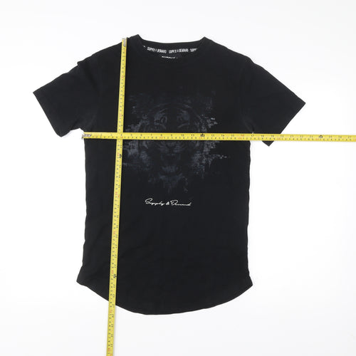 Supply & Demand Men’s Black XS Slim Fit Graphic T-Shirt