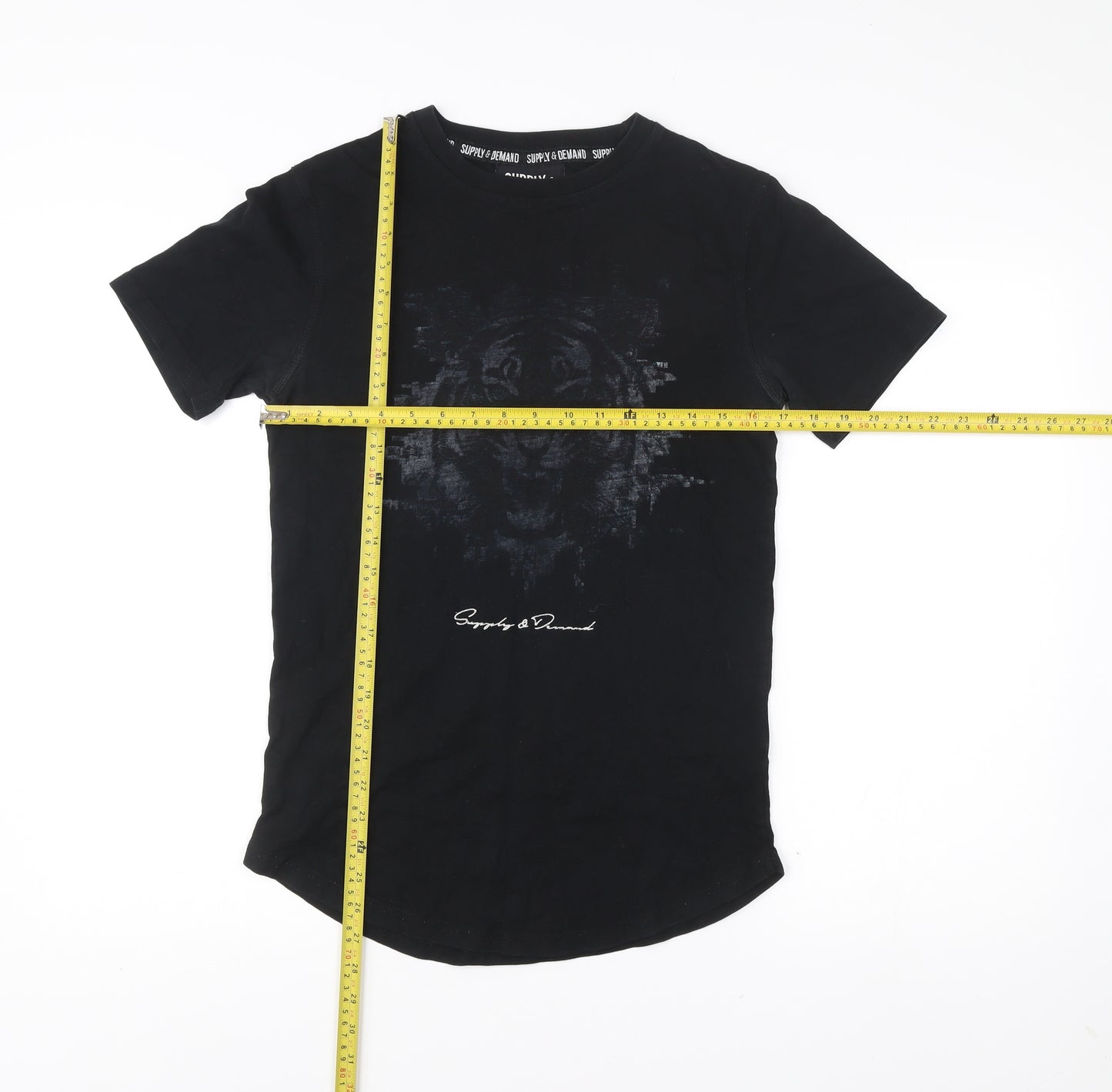 Supply & Demand Men’s Black XS Slim Fit Graphic T-Shirt